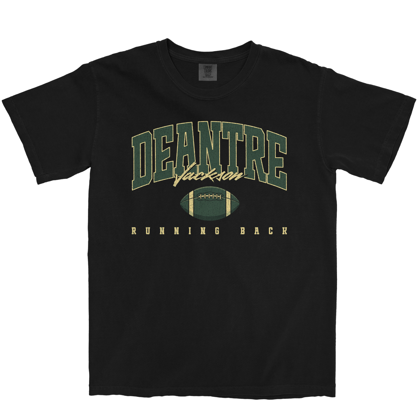 DEANTRE JACKSON RETRO BLACK TEE