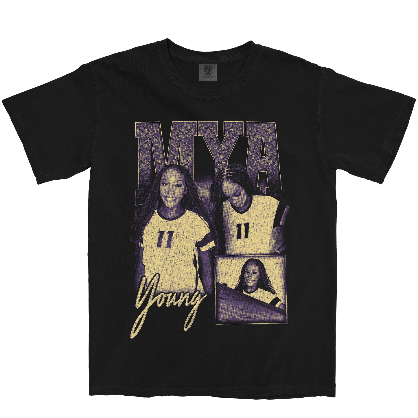 MYA YOUNG GRAPHIC BLACK TEE