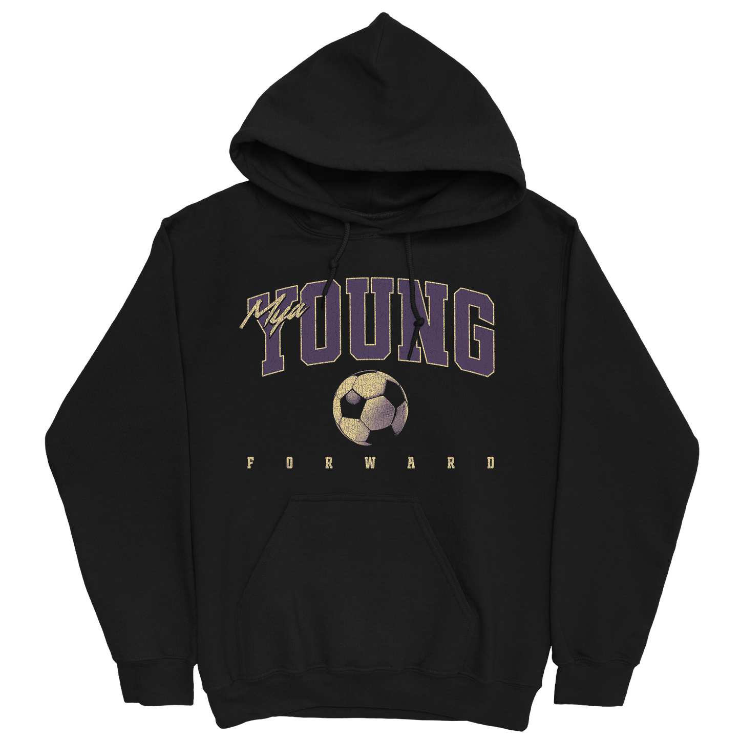 MYA YOUNG RETRO BLACK HOODIE