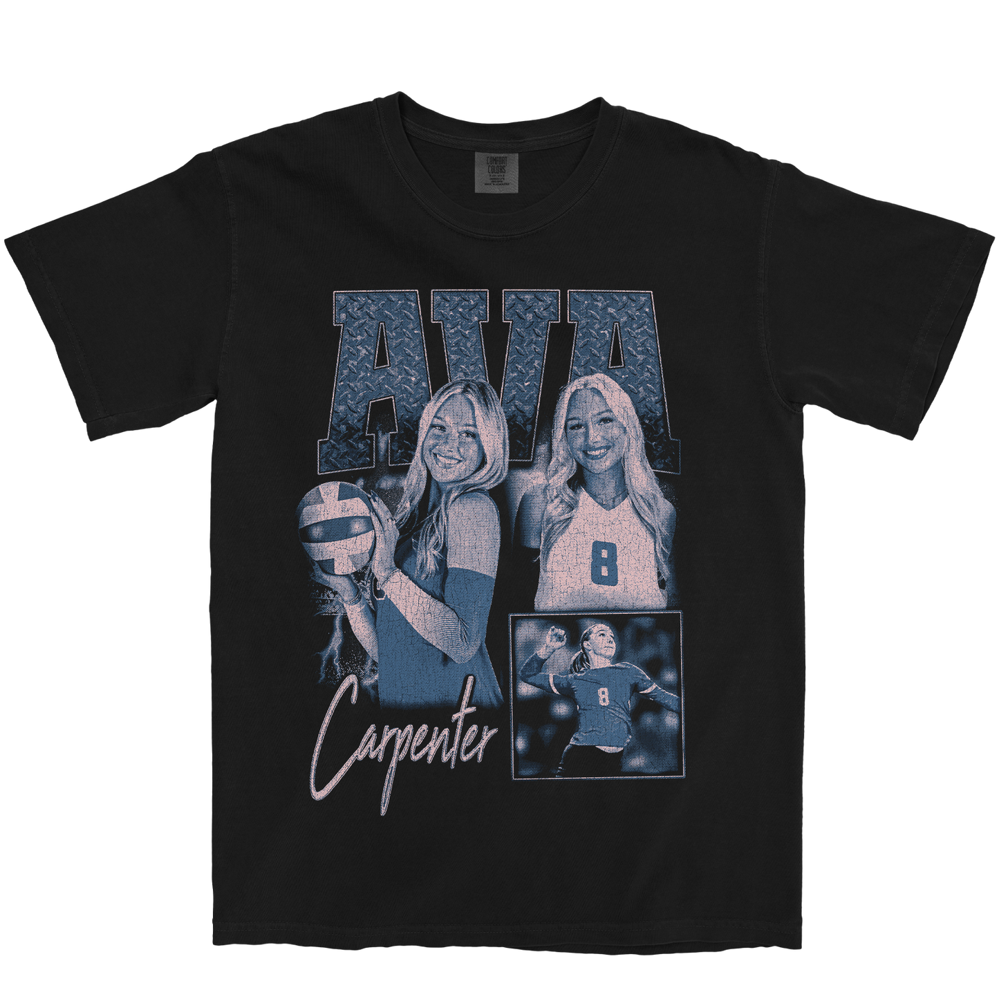 AVA CARPENTER GRAPHIC BLACK TEE