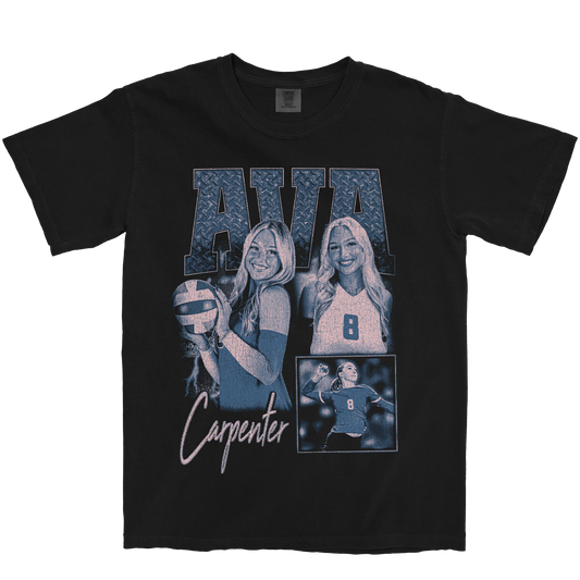 AVA CARPENTER GRAPHIC BLACK TEE