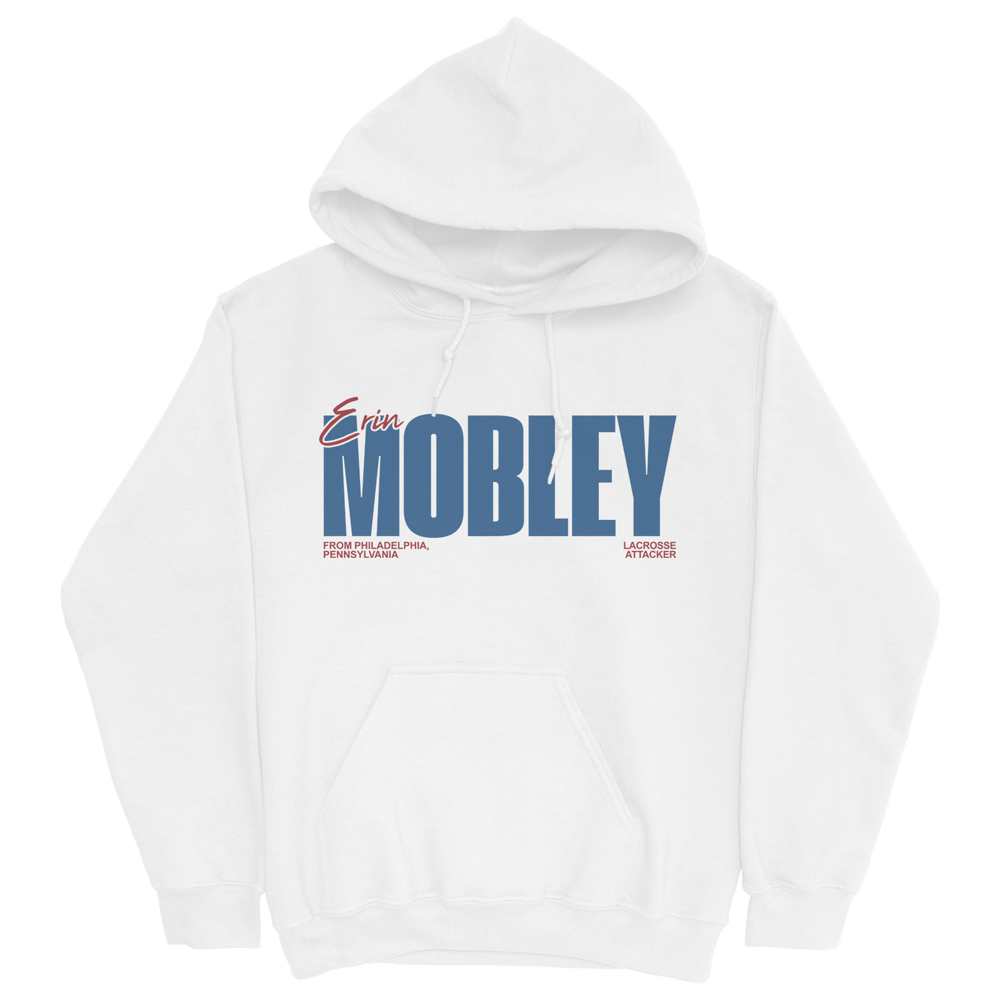 ERIN MOBLEY CLASSIC WHITE HOODIE