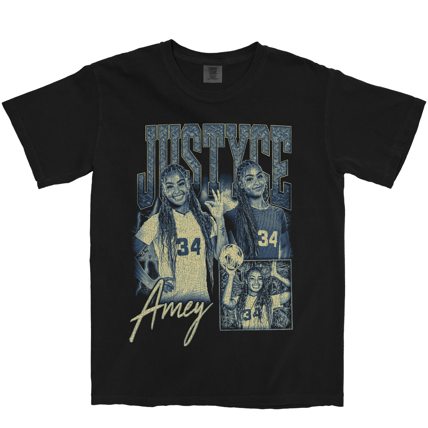 JUSTYCE AMEY GRAPHIC BLACK TEE