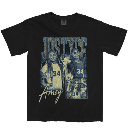 JUSTYCE AMEY GRAPHIC BLACK TEE
