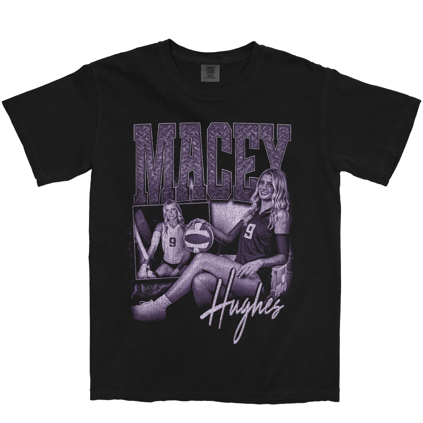 MACEY HUGHES GRAPHIC BLACK TEE