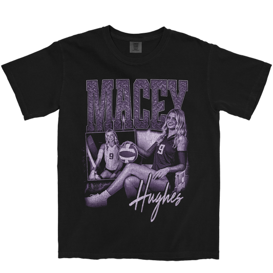 MACEY HUGHES GRAPHIC BLACK TEE