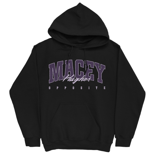 MACEY HUGHES RETRO BLACK HOODIE
