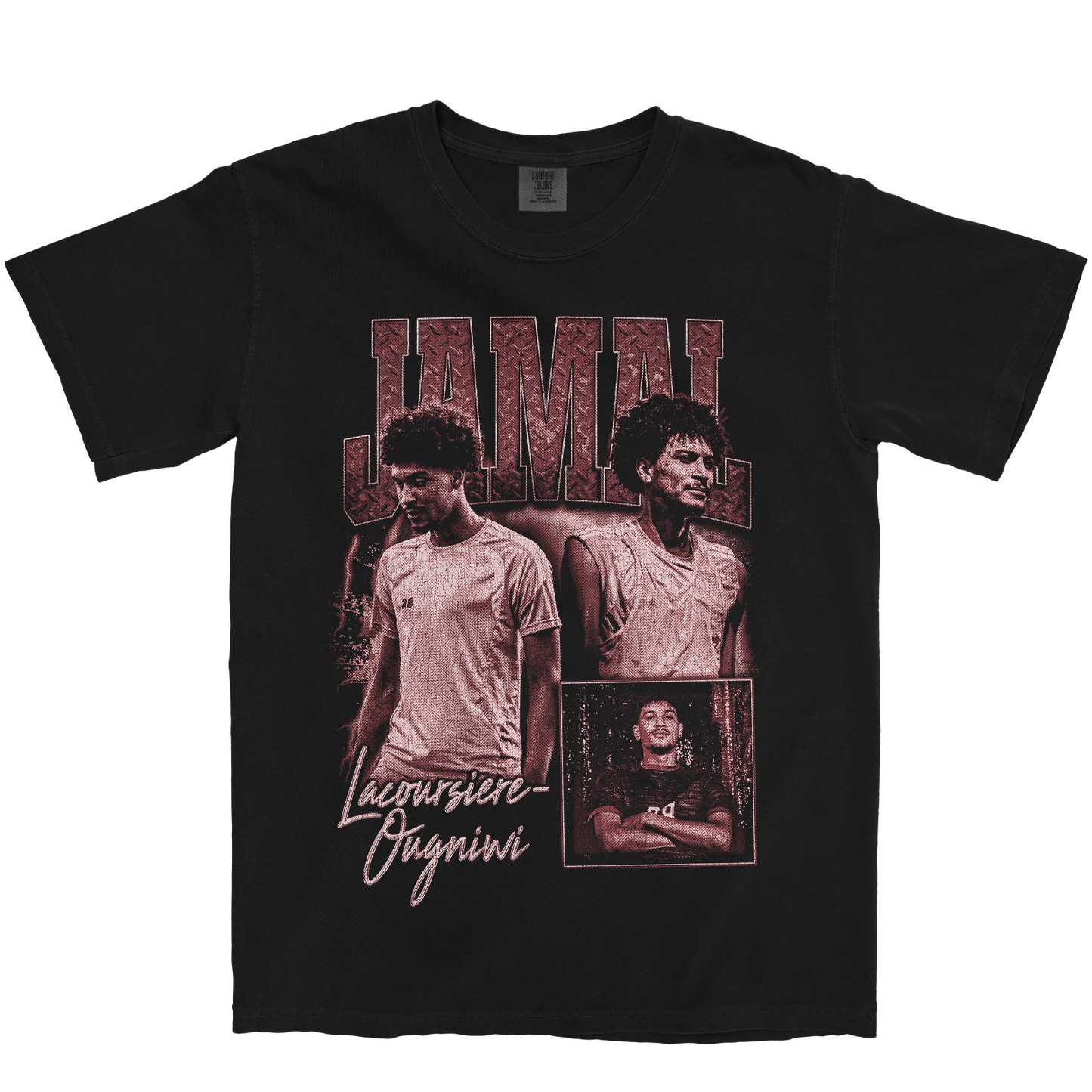 JAMAL LACOURSIERE-OUGNIWI GRAPHIC BLACK TEE