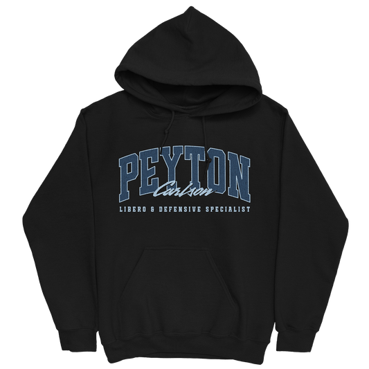 PEYTON CARLSON RETRO BLACK HOODIE
