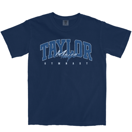 TAYLOR MAYE RETRO NAVY TEE
