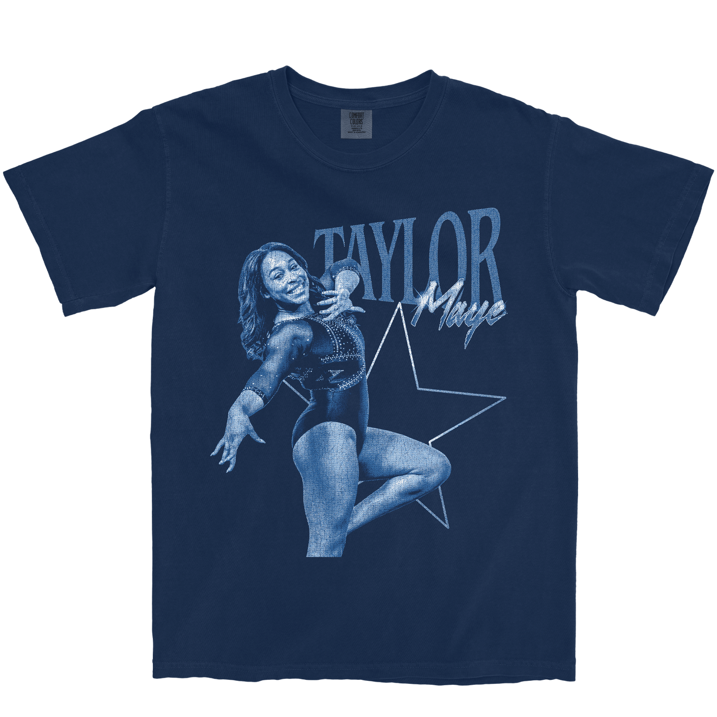 TAYLOR MAYE STAR NAVY TEE
