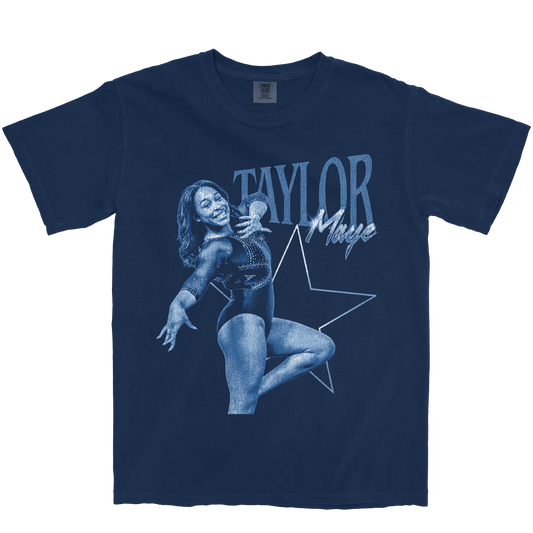 TAYLOR MAYE STAR NAVY TEE