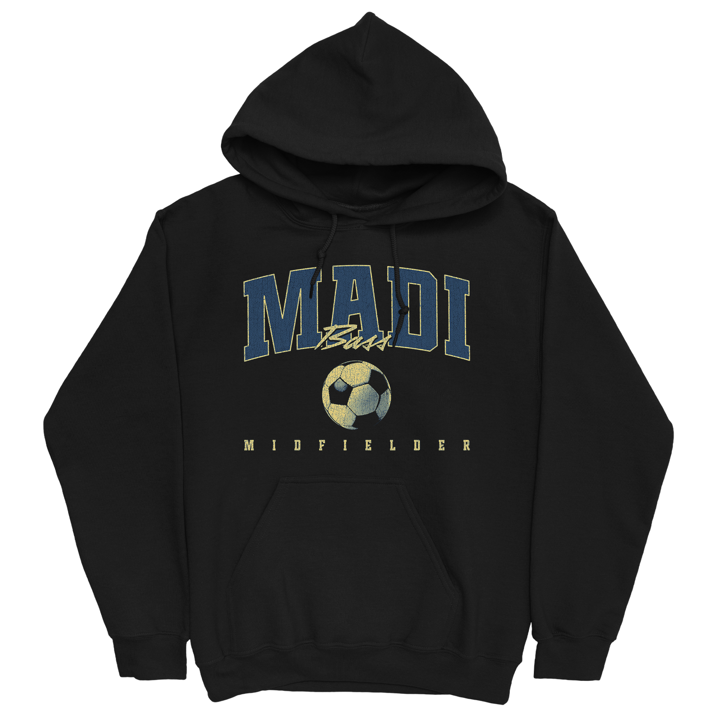 MADI BASS RETRO BLACK HOODIE