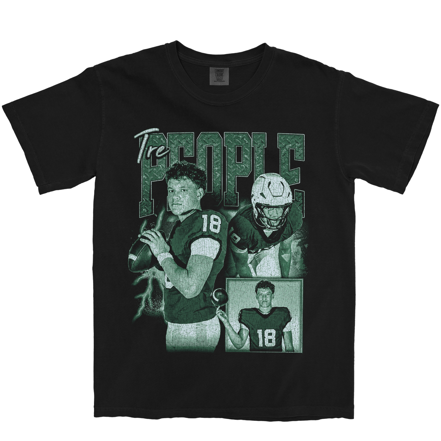 TRE PEOPLE GRAPHIC BLACK TEE