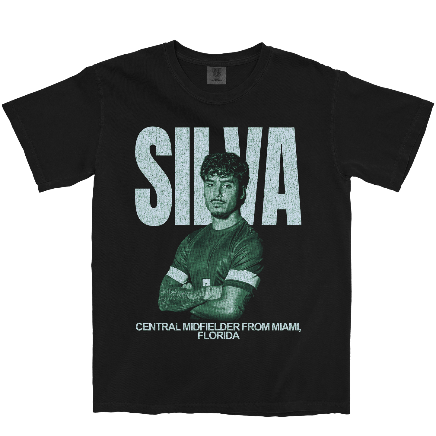 SAUL SILVA VINTAGE BLACK TEE
