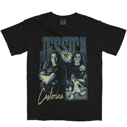 JESSICA CASTORINA GRAPHIC BLACK TEE