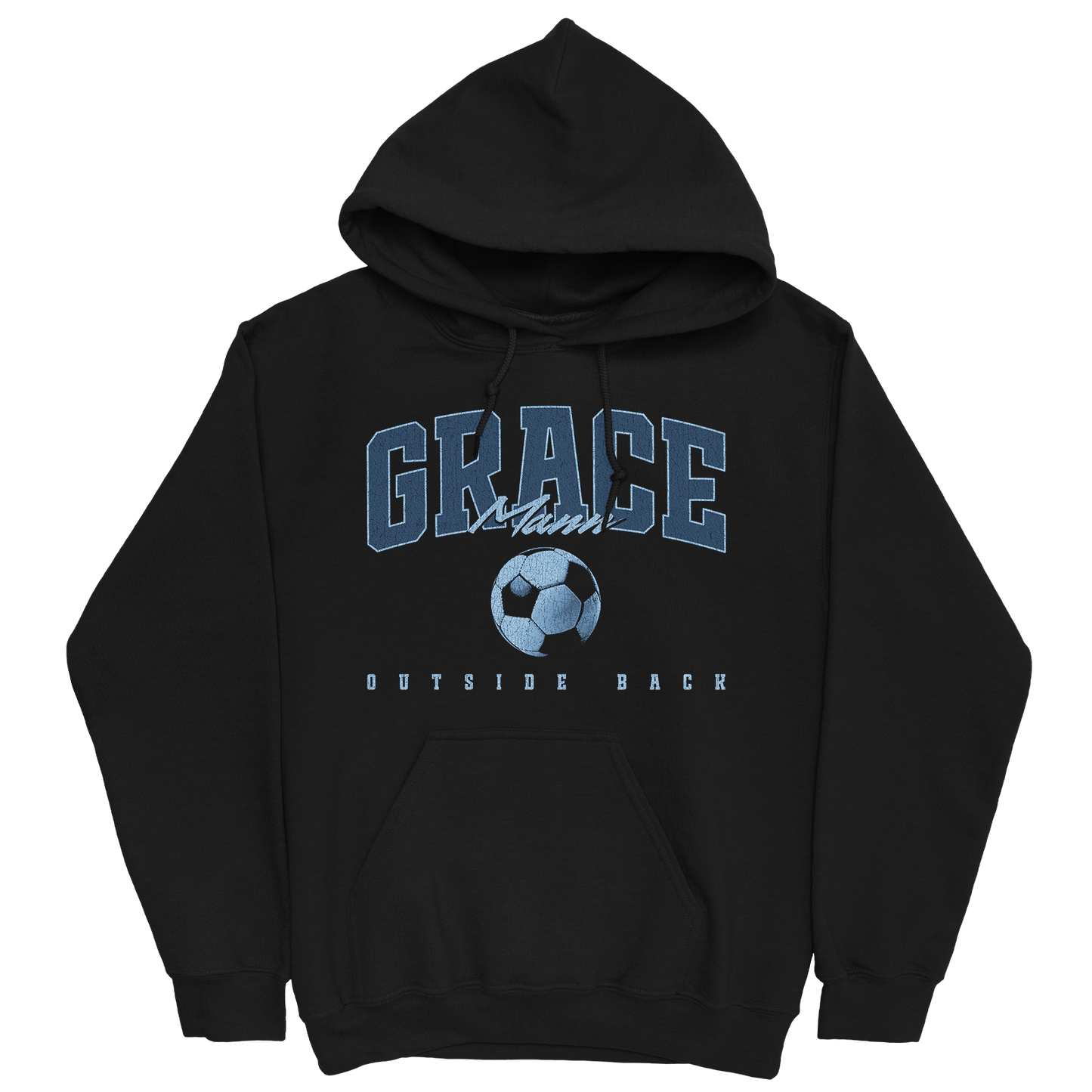 GRACE MANN RETRO BLACK HOODIE