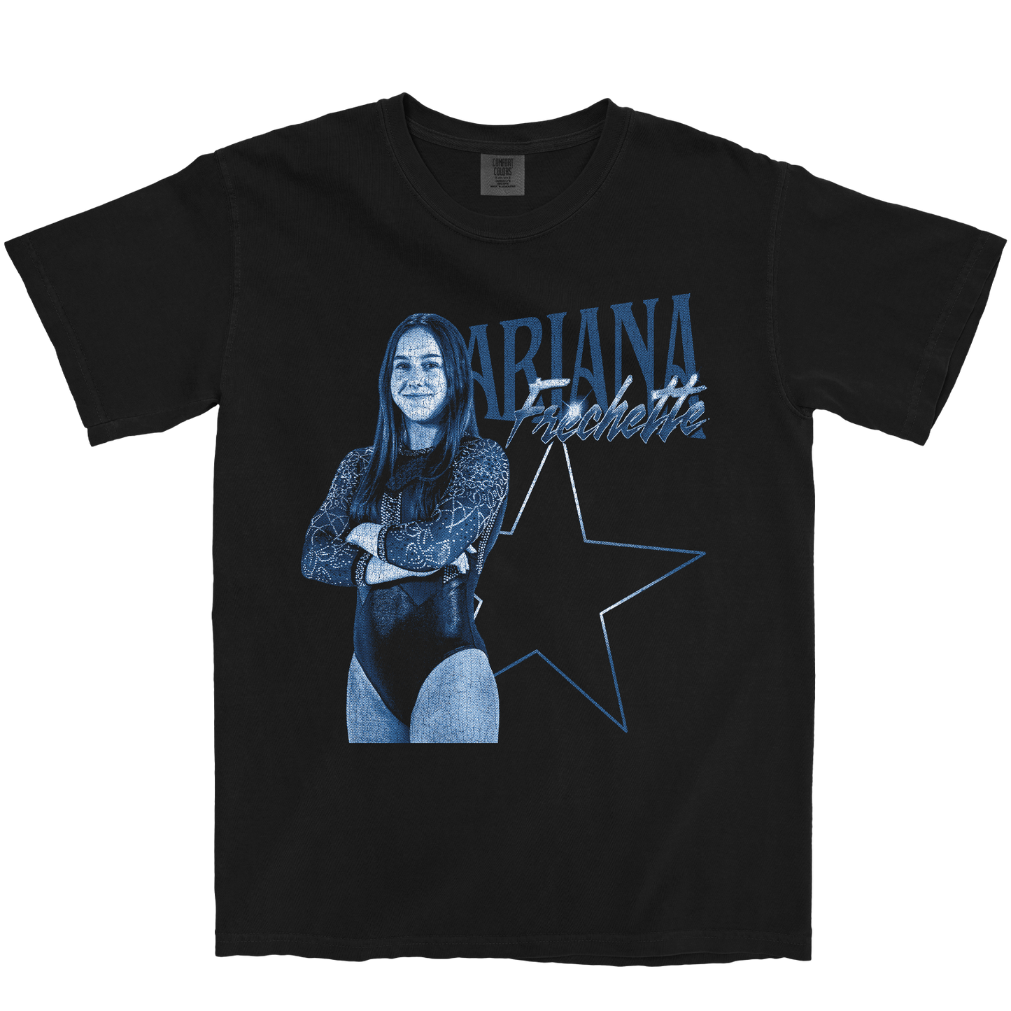 ARIANA FRECHETTE STAR BLACK TEE