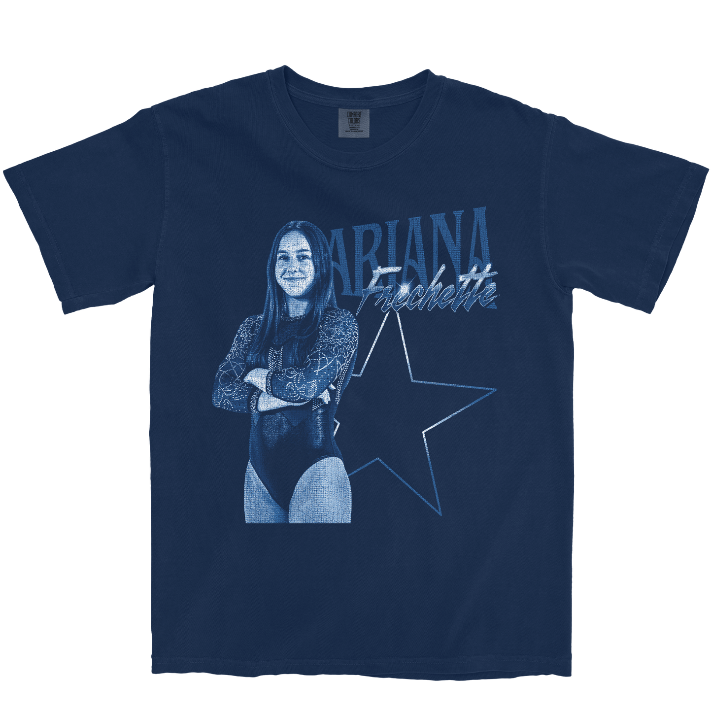 ARIANA FRECHETTE STAR NAVY TEE