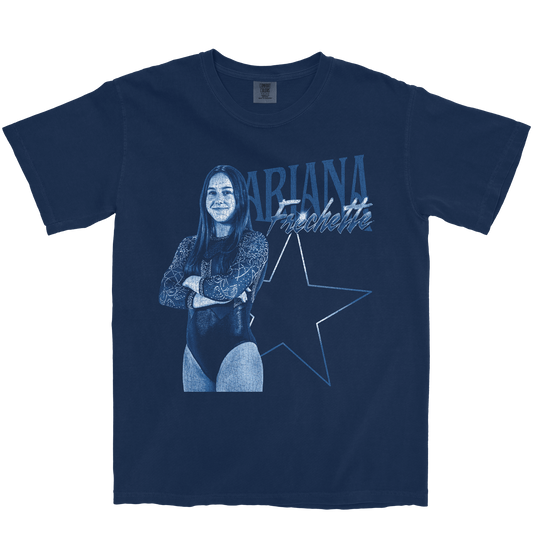 ARIANA FRECHETTE STAR NAVY TEE