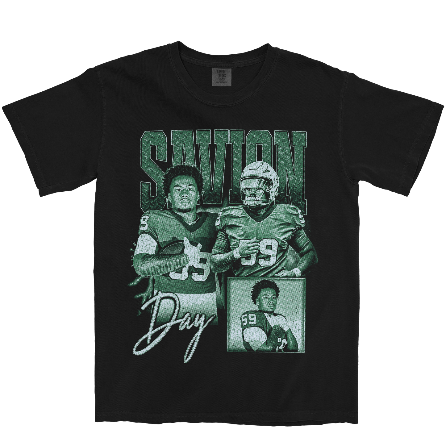 SAVION DAY GRAPHIC BLACK TEE