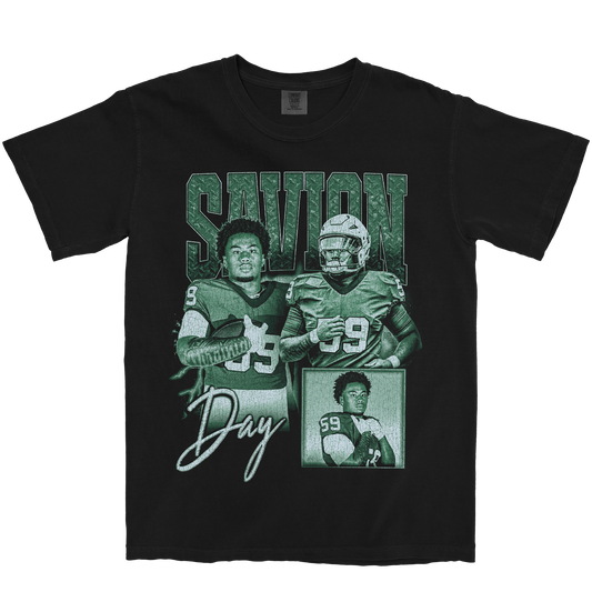 SAVION DAY GRAPHIC BLACK TEE
