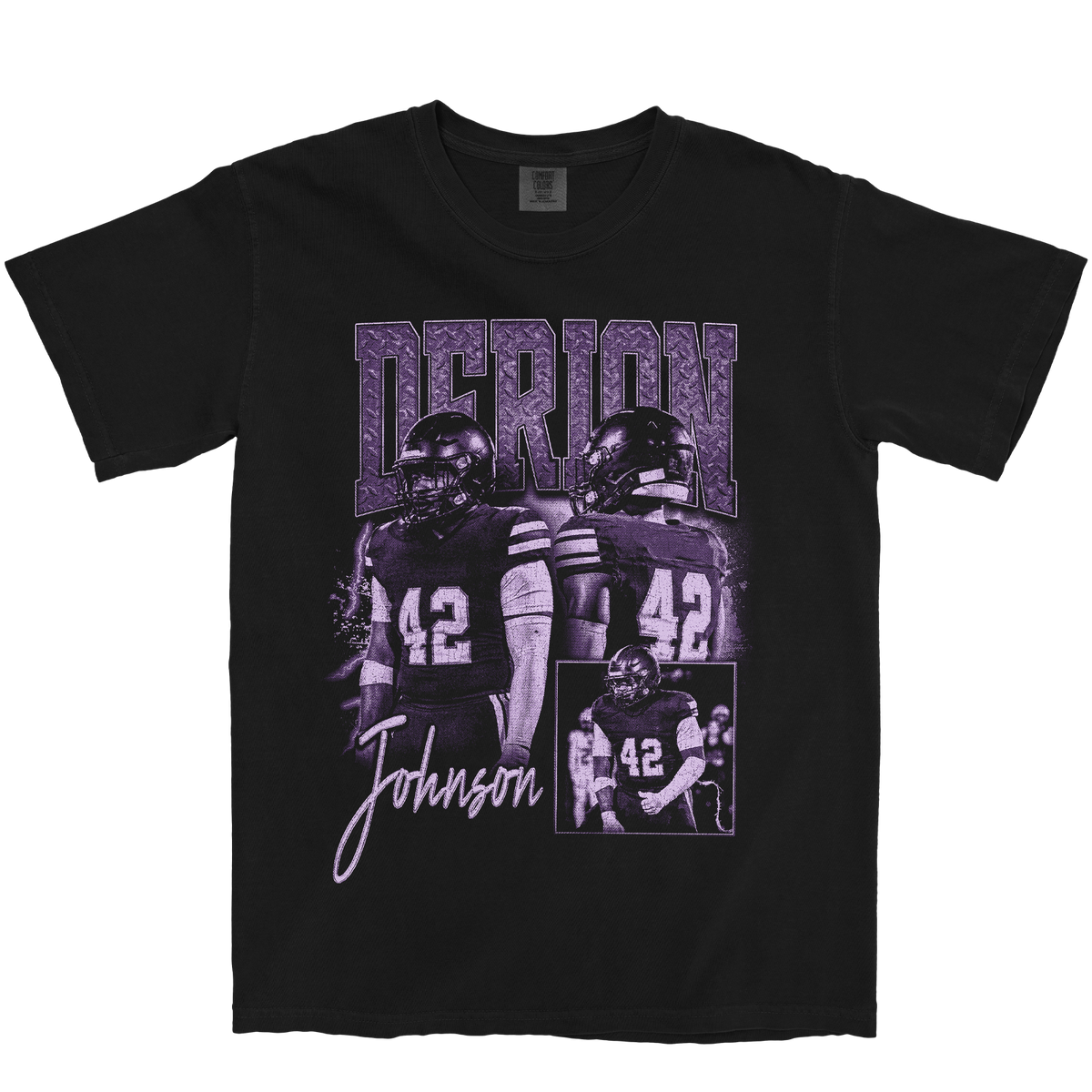 DERION JOHNSON GRAPHIC BLACK TEE