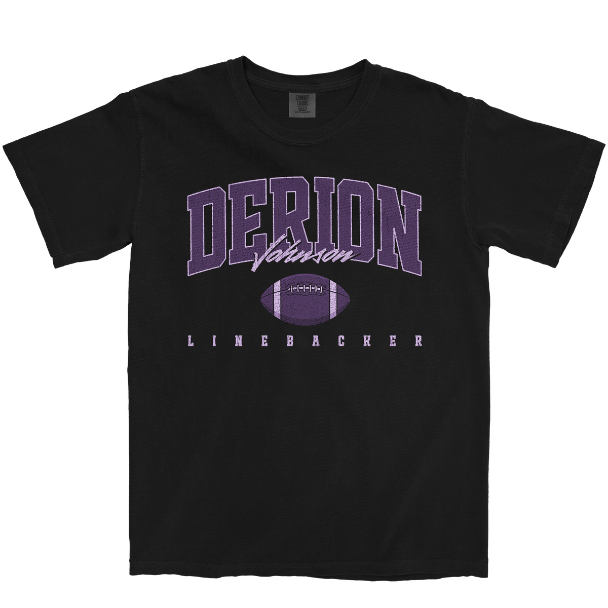DERION JOHNSON RETRO BLACK TEE