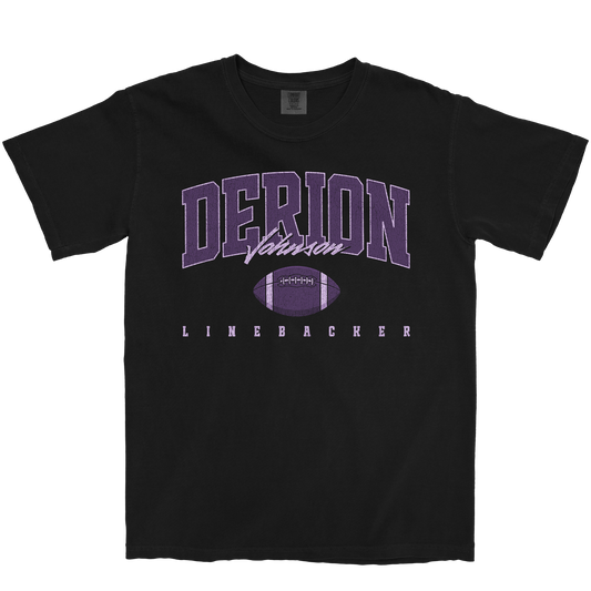 DERION JOHNSON RETRO BLACK TEE