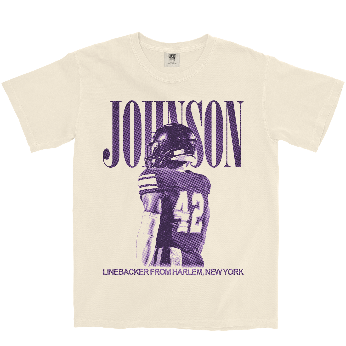DERION JOHNSON VINTAGE IVORY TEE
