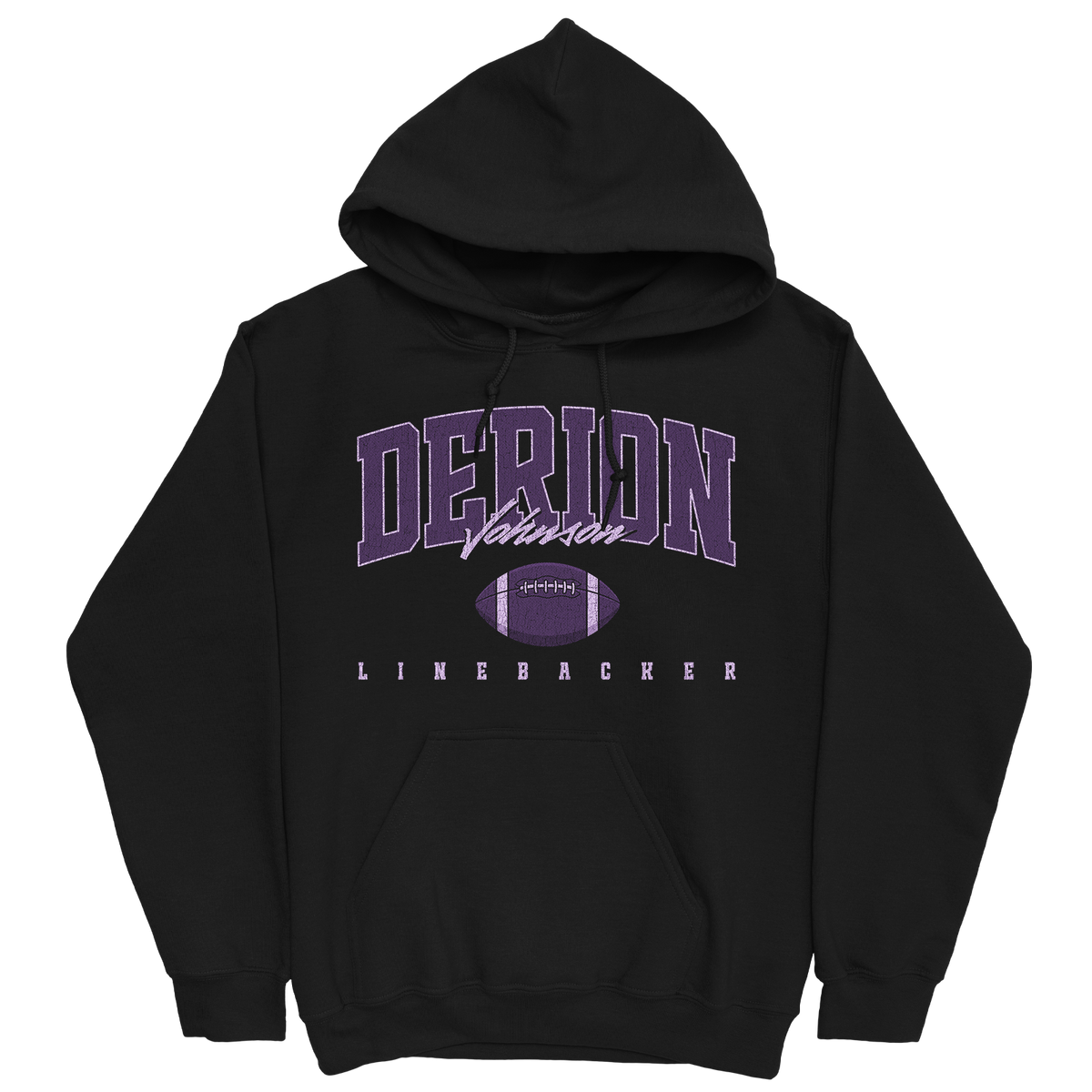 DERION JOHNSON RETRO BLACK HOODIE