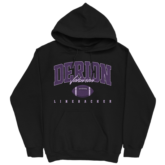 DERION JOHNSON RETRO BLACK HOODIE