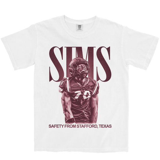 DARIUS SIMS VINTAGE WHITE TEE