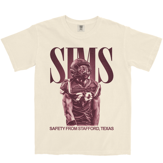 DARIUS SIMS VINTAGE IVORY TEE
