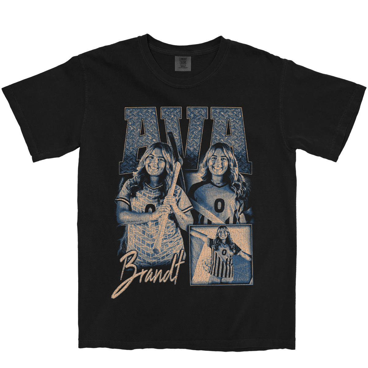 AVA BRANDT GRAPHIC BLACK TEE