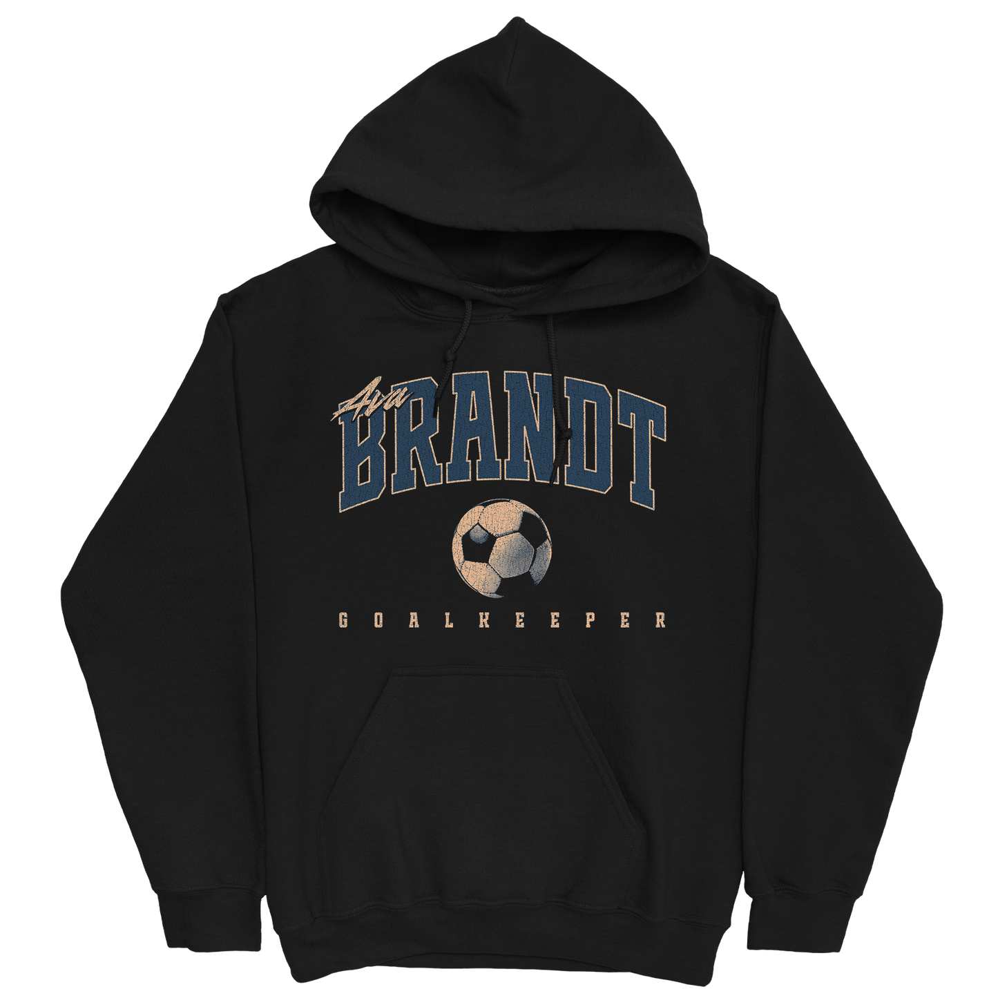 AVA BRANDT RETRO BLACK HOODIE