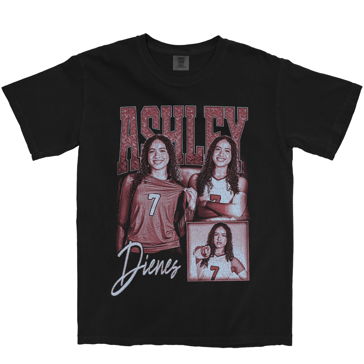 ASHLEY DIENES GRAPHIC BLACK TEE
