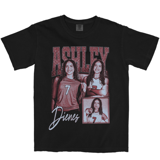 ASHLEY DIENES GRAPHIC BLACK TEE