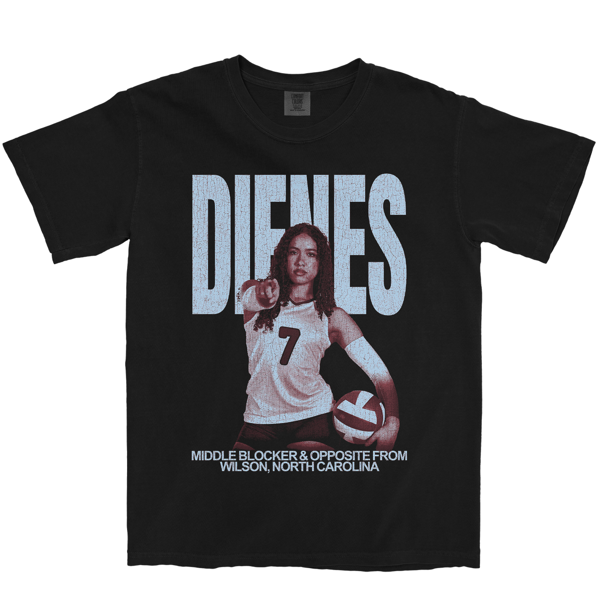 ASHLEY DIENES VINTAGE BLACK TEE