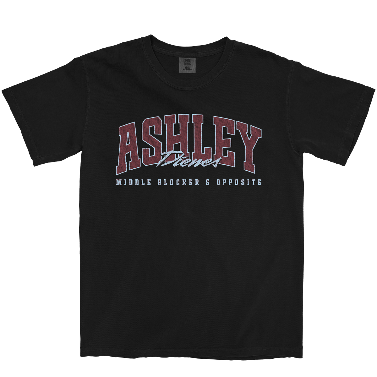 ASHLEY DIENES RETRO BLACK TEE