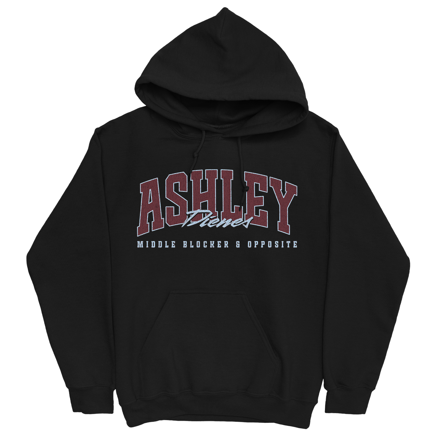 ASHLEY DIENES RETRO BLACK HOODIE
