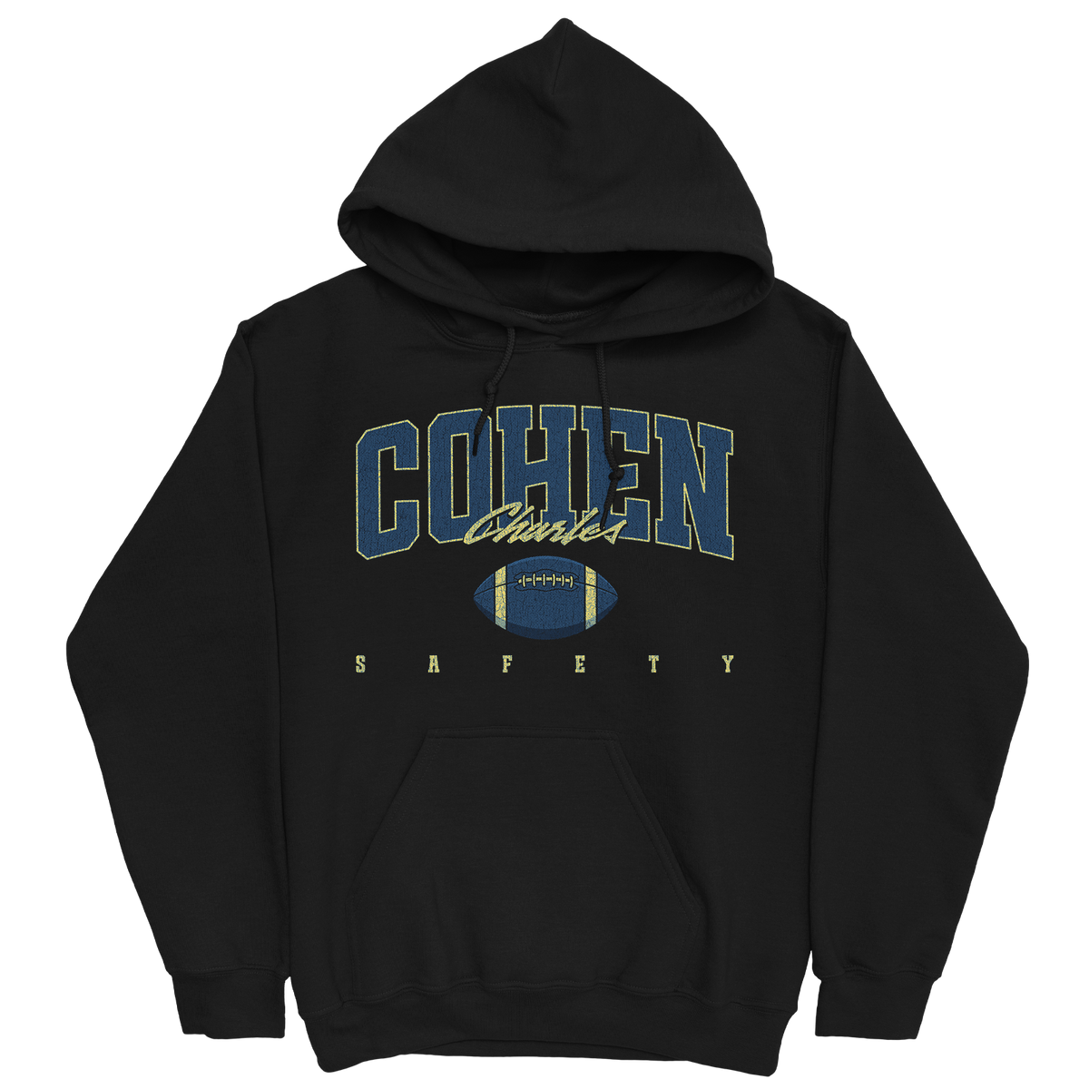 COHEN CHARLES RETRO BLACK HOODIE