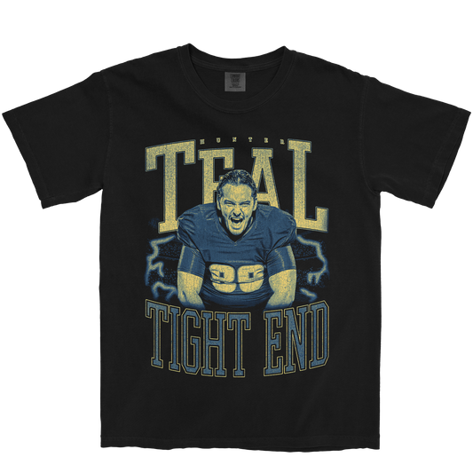 HUNTER TEAL VINTAGE BLACK TEE