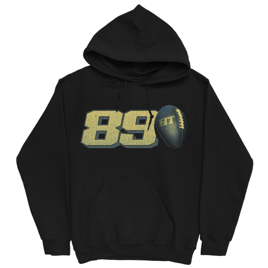HUNTER TEAL RETRO BLACK HOODIE