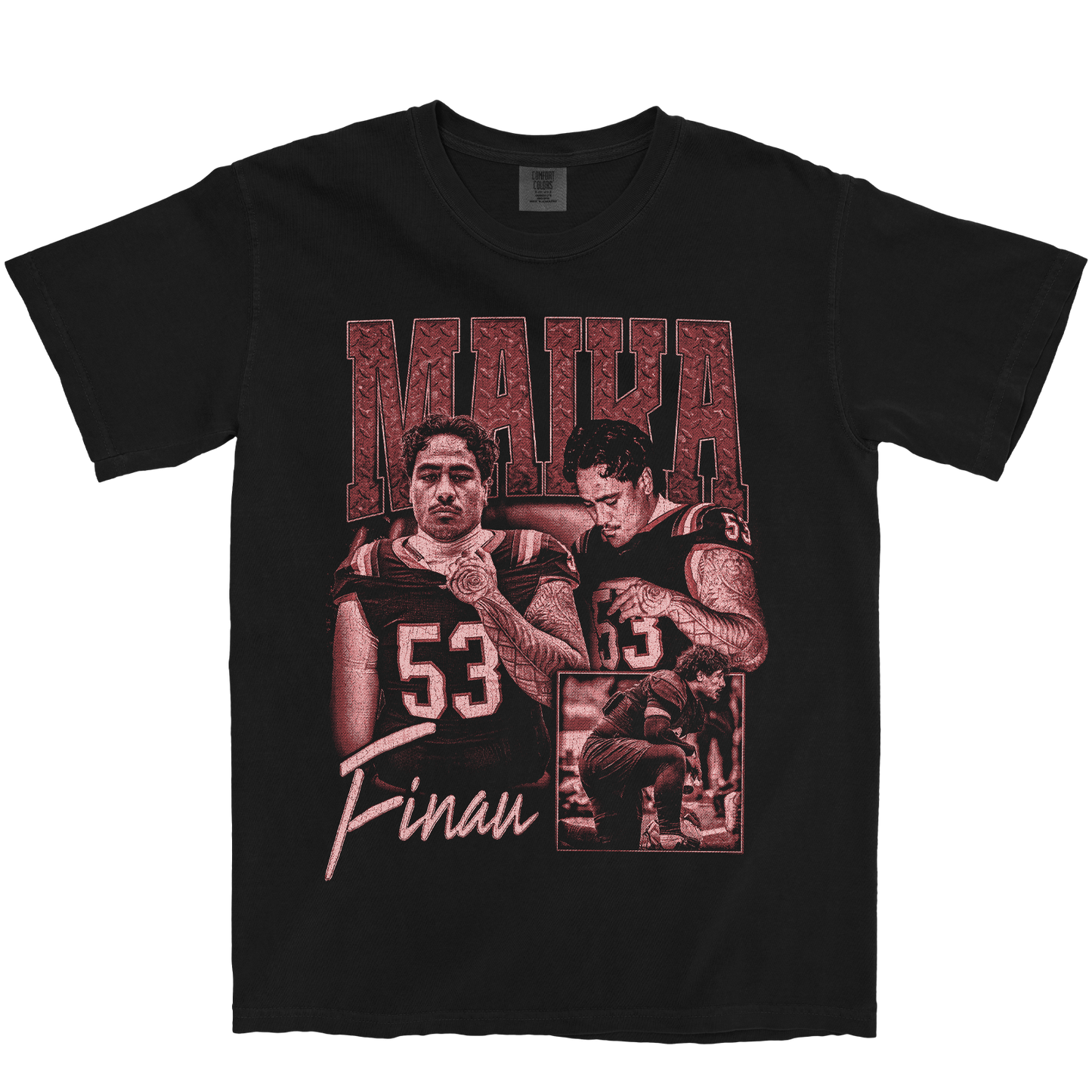 MAIKA FINAU GRAPHIC BLACK TEE