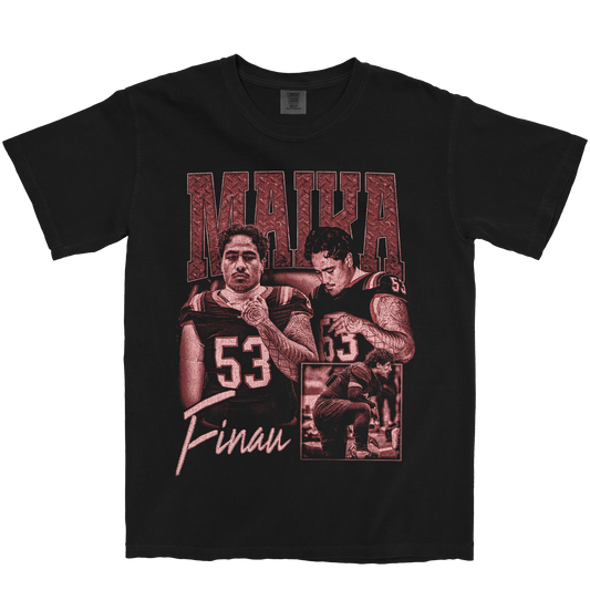 MAIKA FINAU GRAPHIC BLACK TEE