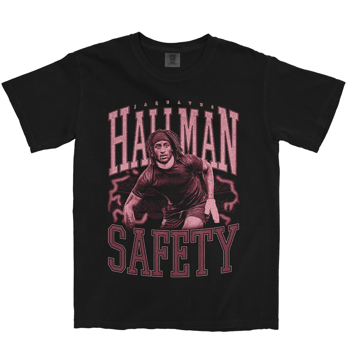 JAQUAVUS HALLMAN VINTAGE BLACK TEE