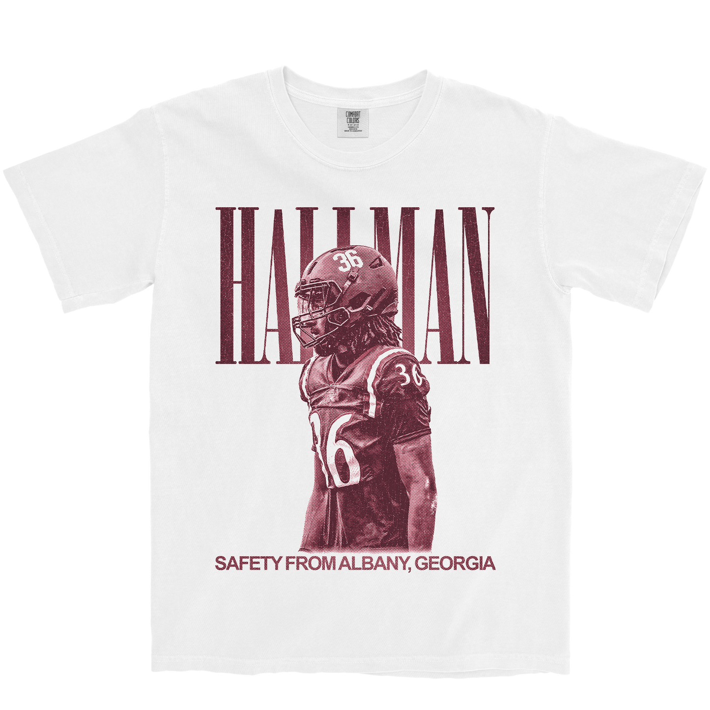 JAQUAVUS HALLMAN VINTAGE WHITE TEE