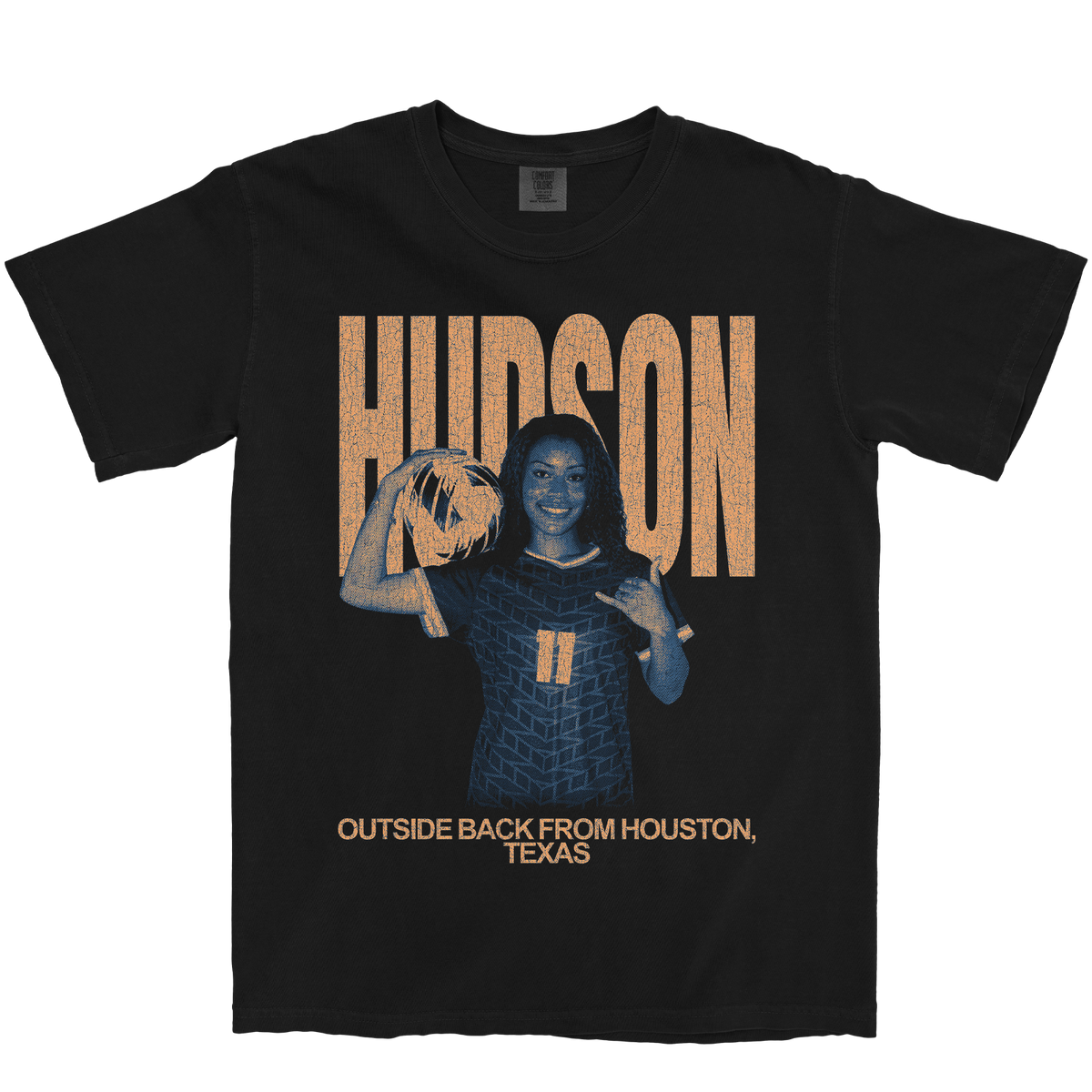 KIALIE HUDSON VINTAGE BLACK TEE