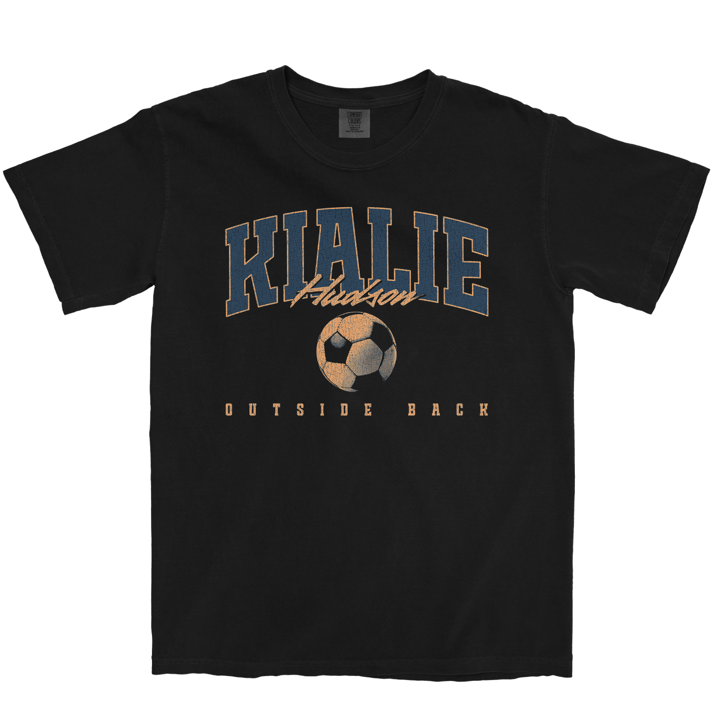 KIALIE HUDSON RETRO BLACK TEE